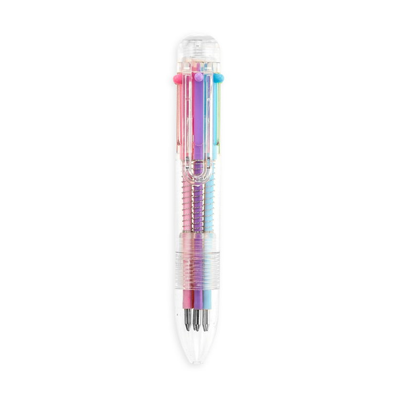 Multi Color Clear 6-in-1 Ball Point Pen Color Coding Pen for