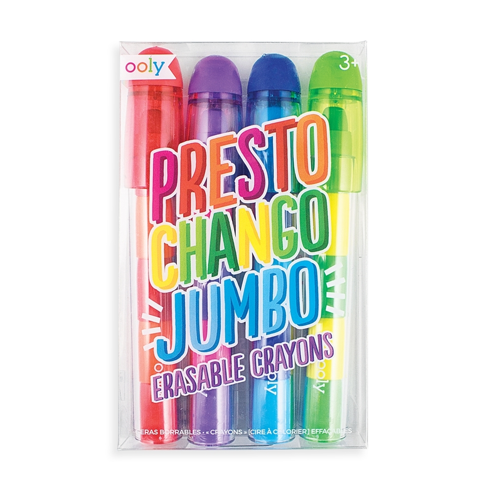 Presto Chango Jumbo Erasable Crayons – Set of 4 – Creative Hive Studios