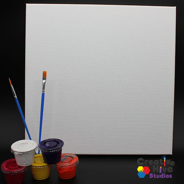 12×12 Blank Canvas with Acrylic Paint – Creative Hive Studios